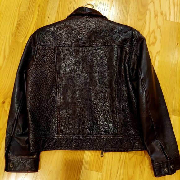 Brown Wilson Leather Distress Women's Form Fitting Bomber Moto Jacket - Picture 2 of 11